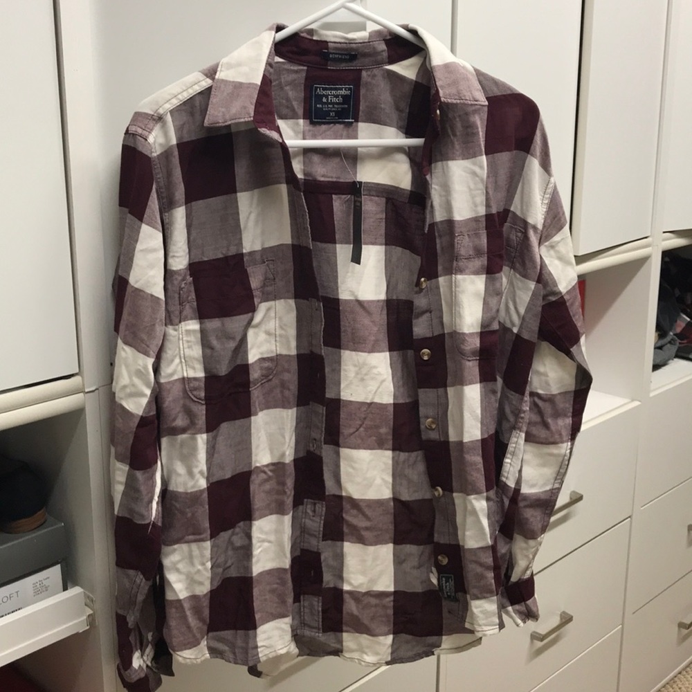 Abercrombie & Fitch boyfriend fit plaid button up